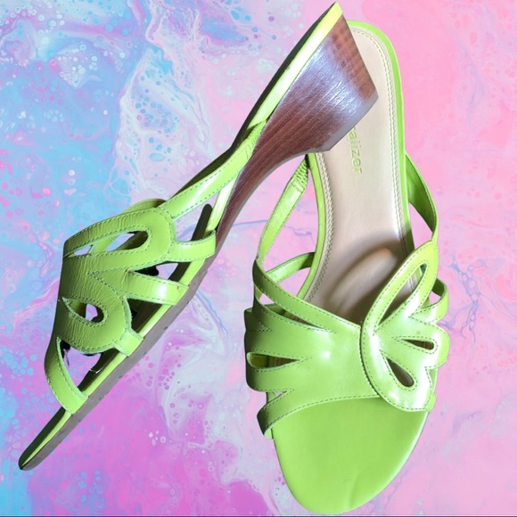90s Lime green retro wedges - Picture 3 of 3